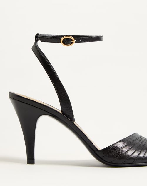 Valentino Garavani - Ladycrush Kidskin Sandal 85mm - Black - Woman - Sandals